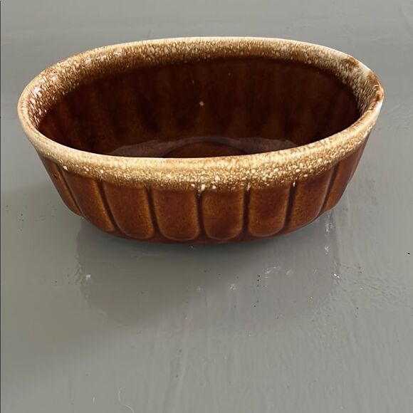 Vintage McCoy brown drip dish/planter L 6 in W 4 in H 3 in excellent condition - Picture 1 of 4